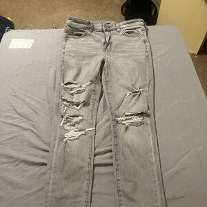 American Eagle next level stretch Distressed Gray Women Jeans
